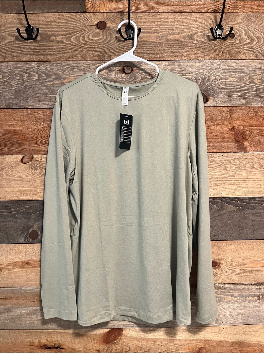 RBX Men's Long Sleeve Performance Shirt - Sage Green - Picture 3 of 3